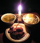 停電中食事